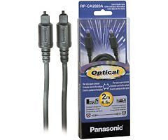 Panasonic RP-CA2020A Audio Optical Cable 6.6 ft. with Square-plug Ends